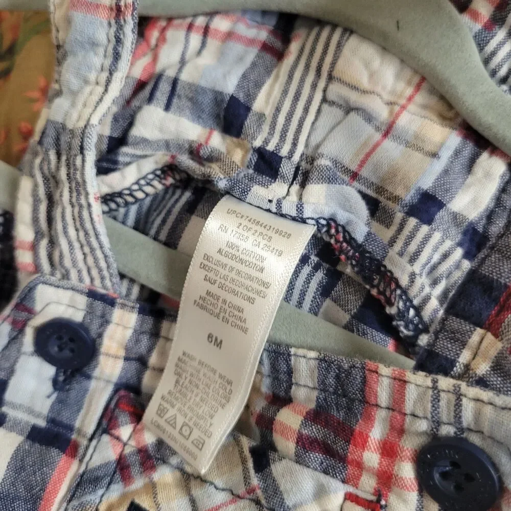 Little Me Plaid Overalls - Picture 3 of 4